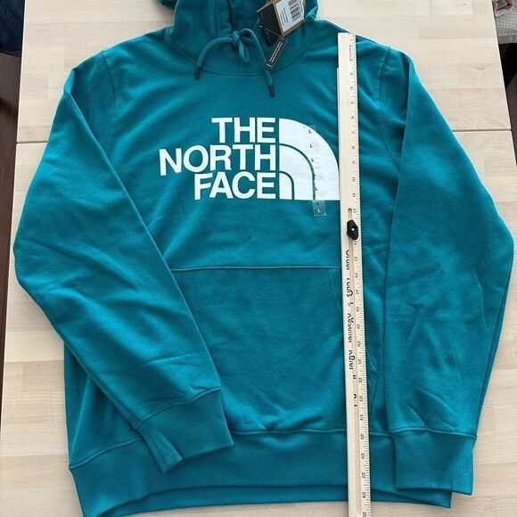 The North Face Hoodie Mens Large Half Dome Fleece Logo Pullover Shady Blue - Picture 9 of 9